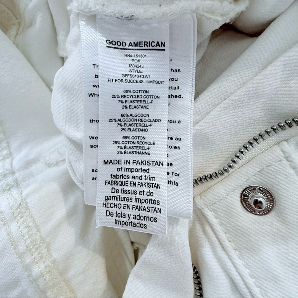 Good American Fit For Success Military Jumpsuit off white /Cream size Small - Picture 13 of 16